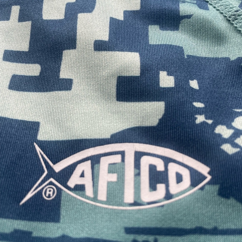 AFTCO Blue and Gray Digital Camo Hoodie - Picture 2 of 3